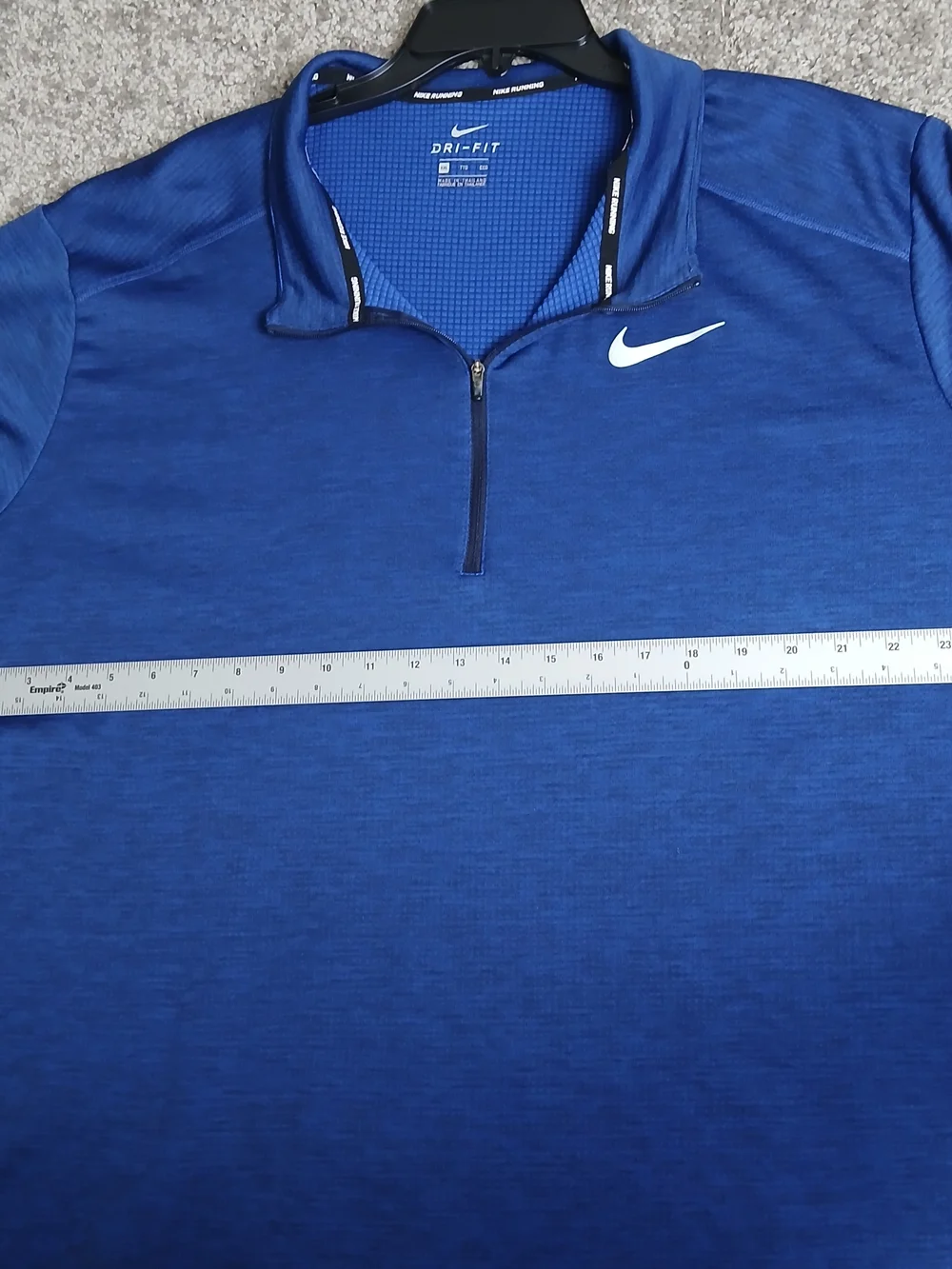 Nike Running Dri-FIT Blue Quarter-Zip Pullover for Men‎ - XXL